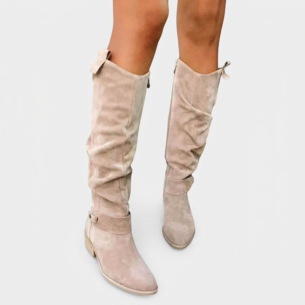 Women Knee High Boots Low Heel Casual Everyday