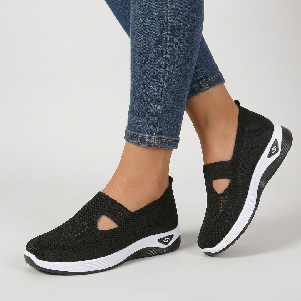 Women Slip On Knit Trainers Casual Everyday Comfort