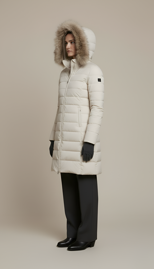 Anna - White Winter Jacket