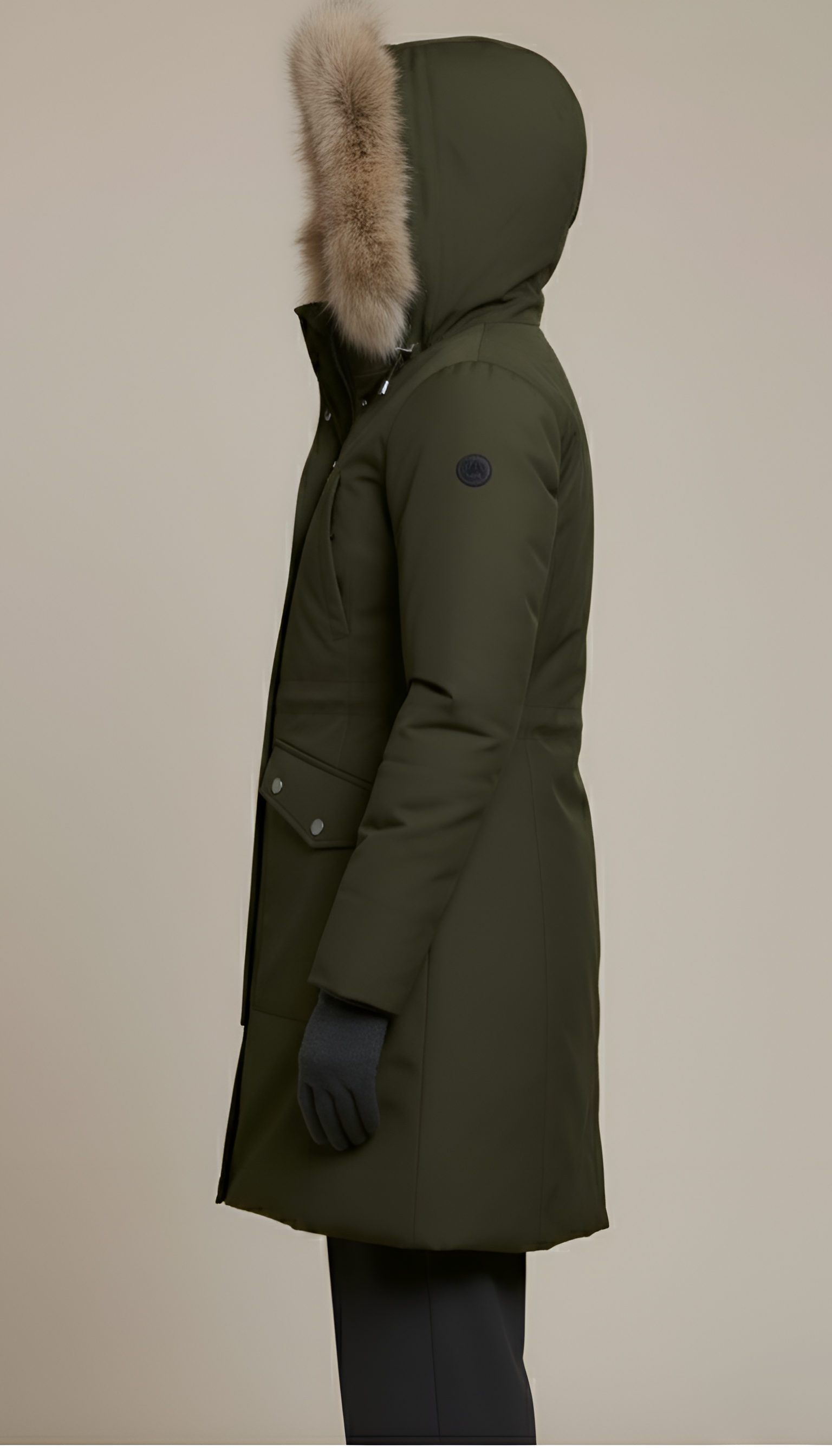 Jane - Navy Green Winter Jacket