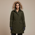 Jane - Navy Green Winter Jacket