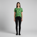 Nina - Green T-shirt with Rounds