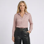 Women Blouse Long Sleeve Collared Office Workwear Everyday