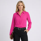 Women Blouse Long Sleeve Collared Office Workwear Everyday