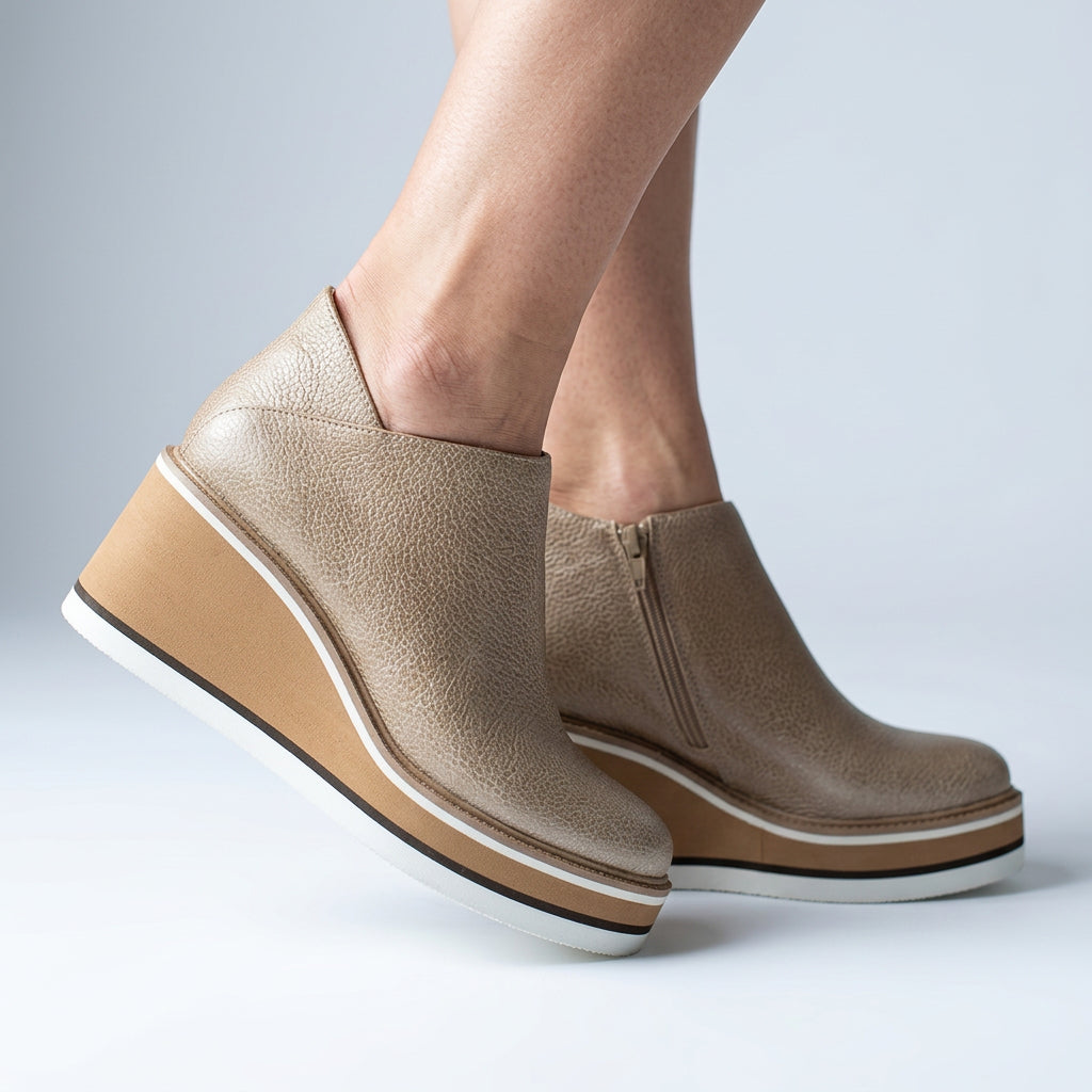 Women Slip On Ankle Boots Platform Casual Everyday Comfort