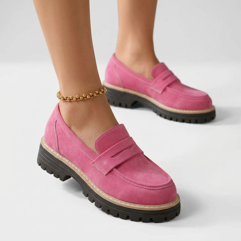 Women Chunky Loafers Slip On Casual Everyday Smart