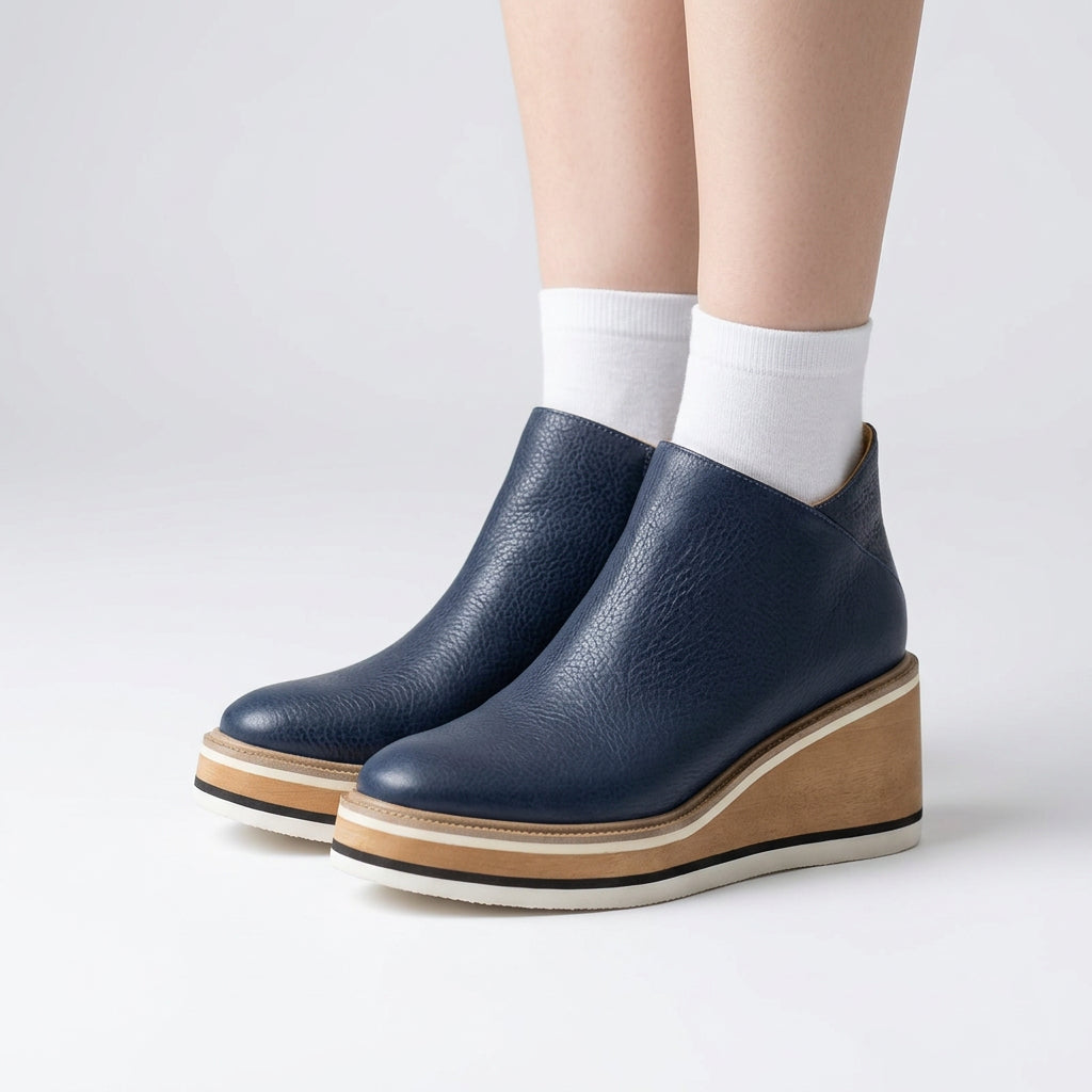 Women Slip On Ankle Boots Platform Casual Everyday Comfort