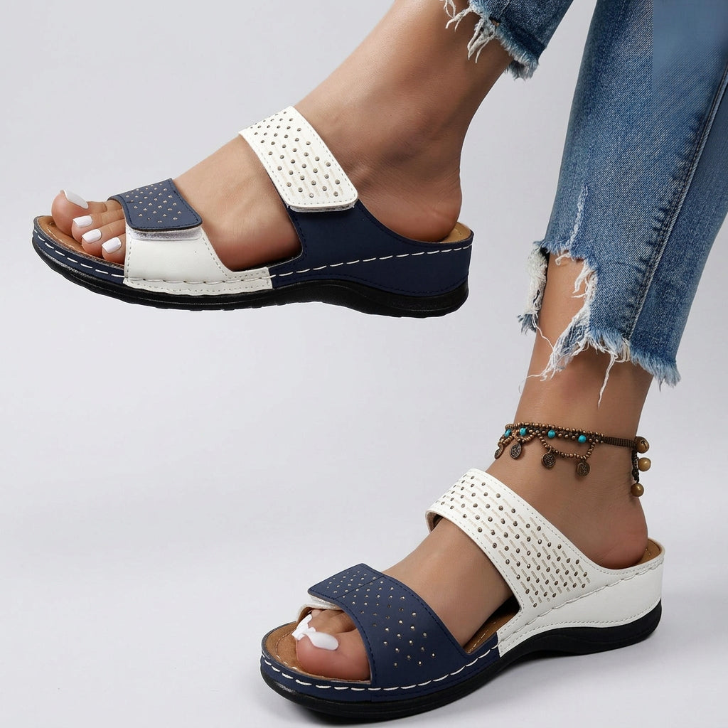 Women Slide Sandals Double Strap Casual Everyday Comfort