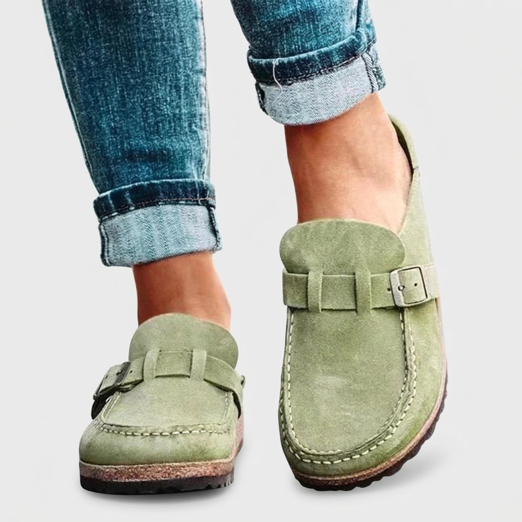 Women Buckle Clogs Slip On Casual Everyday Comfort