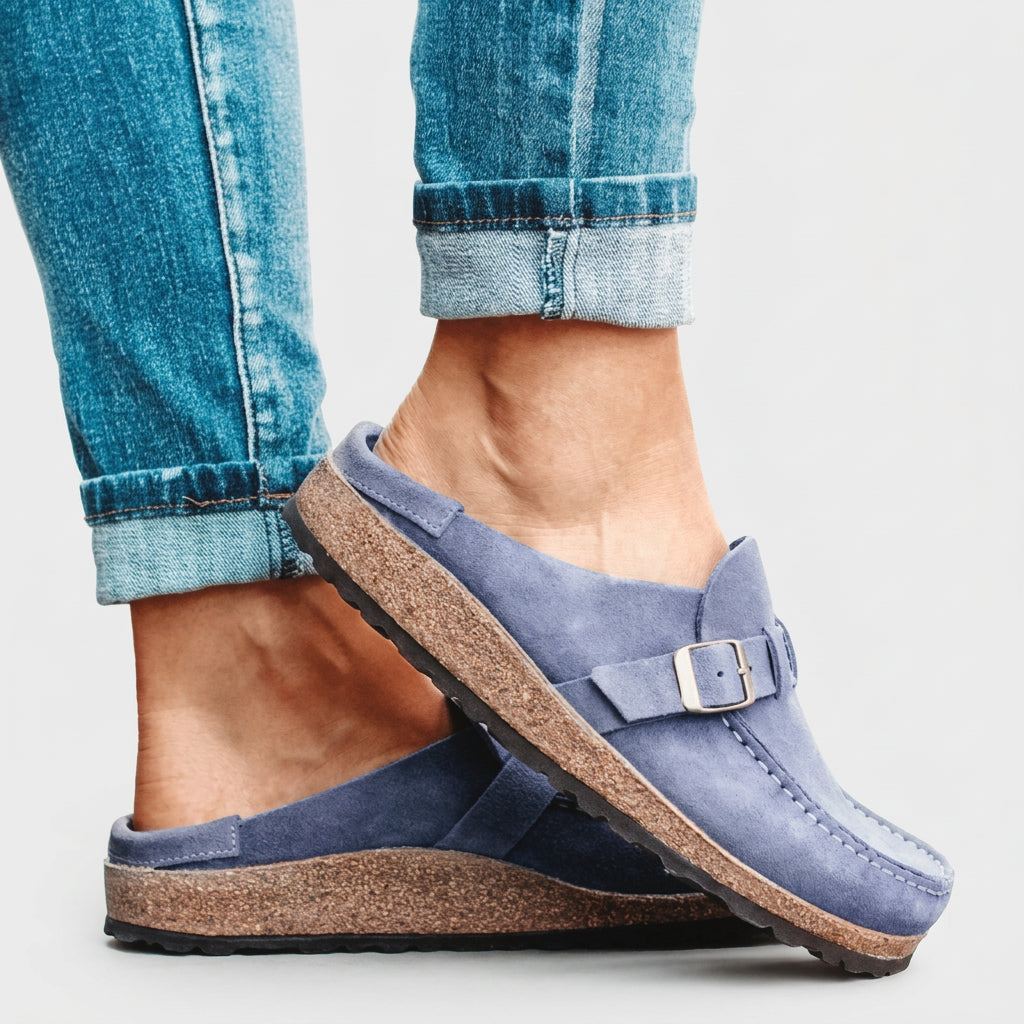 Women Buckle Clogs Slip On Casual Everyday Comfort