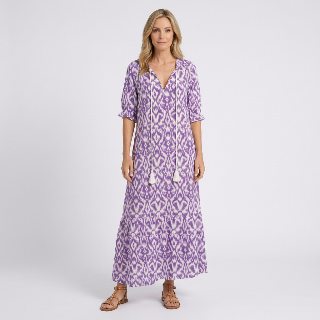 Women Floral Maxi Dress Short Sleeve Casual Holiday Everyday