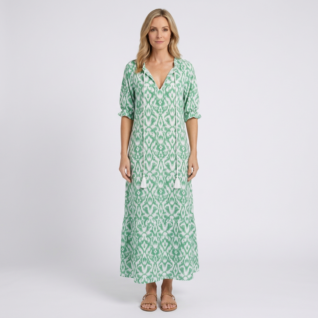 Women Floral Maxi Dress Short Sleeve Casual Holiday Everyday