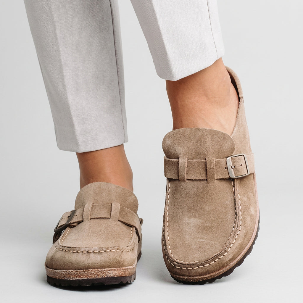 Women Buckle Clogs Slip On Casual Everyday Comfort