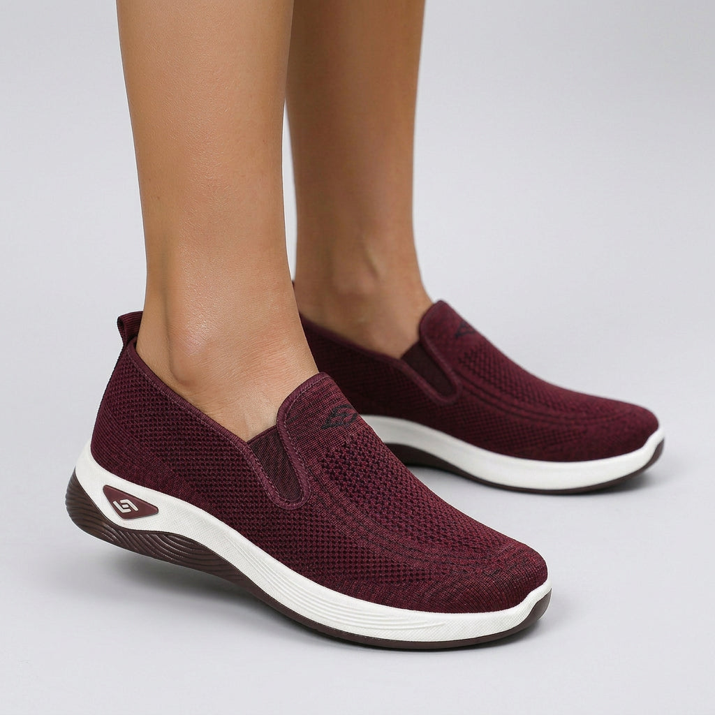Women Slip On Knit Trainers Casual Everyday Comfort