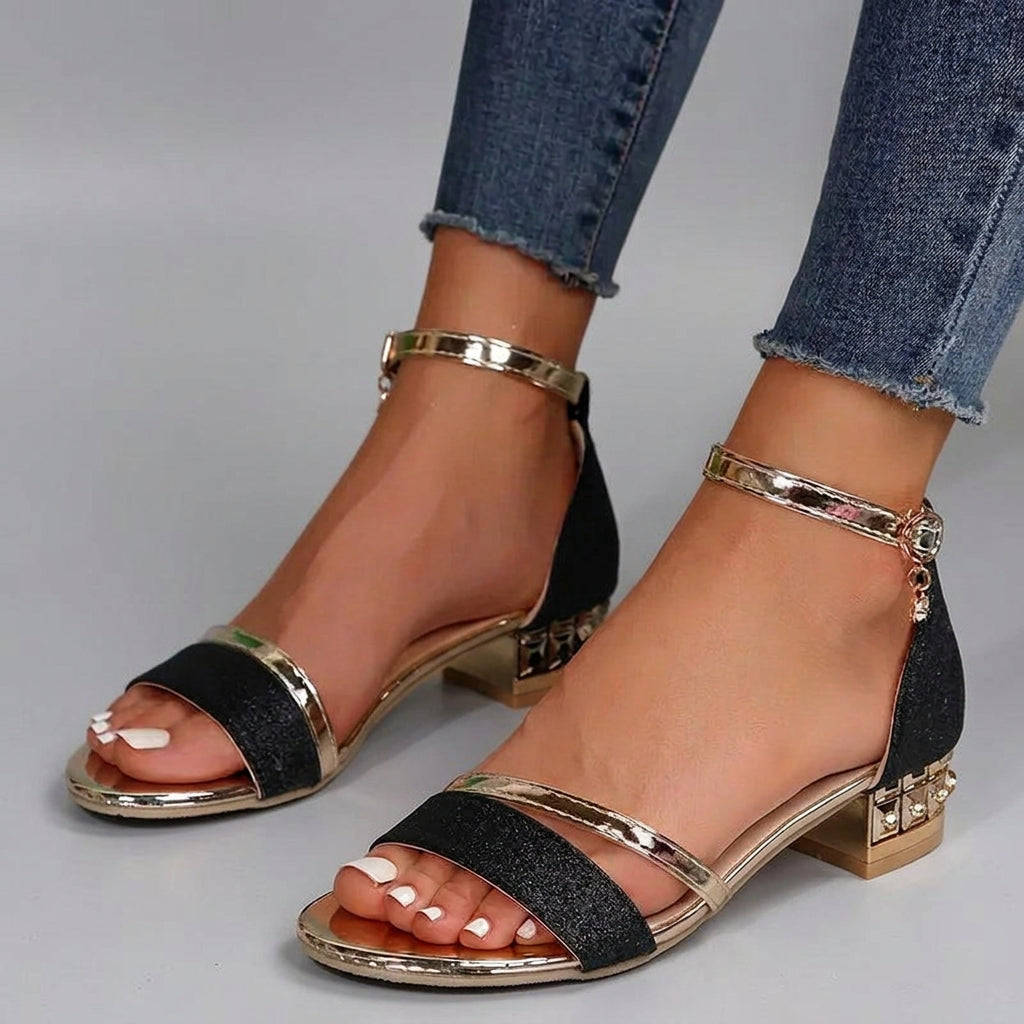 Women Block Heel Sandals Ankle Strap Occasion Party