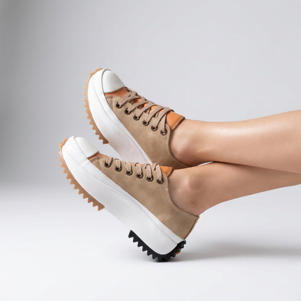 Women Platform Lace Up Trainers Casual Everyday Streetwear