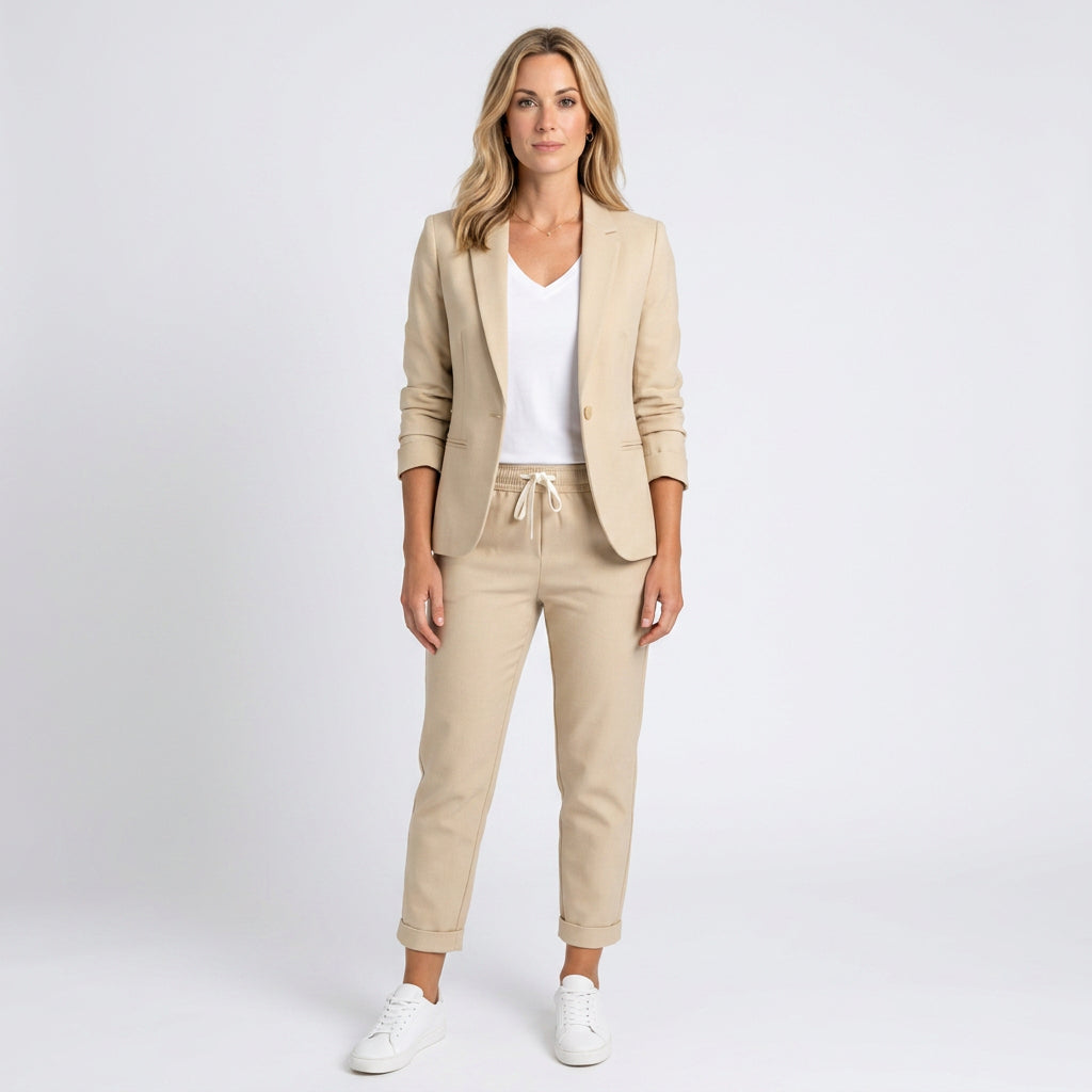 Women’s Blazer and Trousers Set Tailored Relaxed Fit