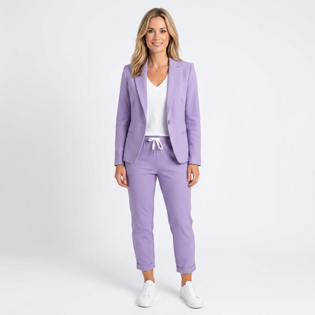 Women’s Blazer and Trousers Set Tailored Relaxed Fit