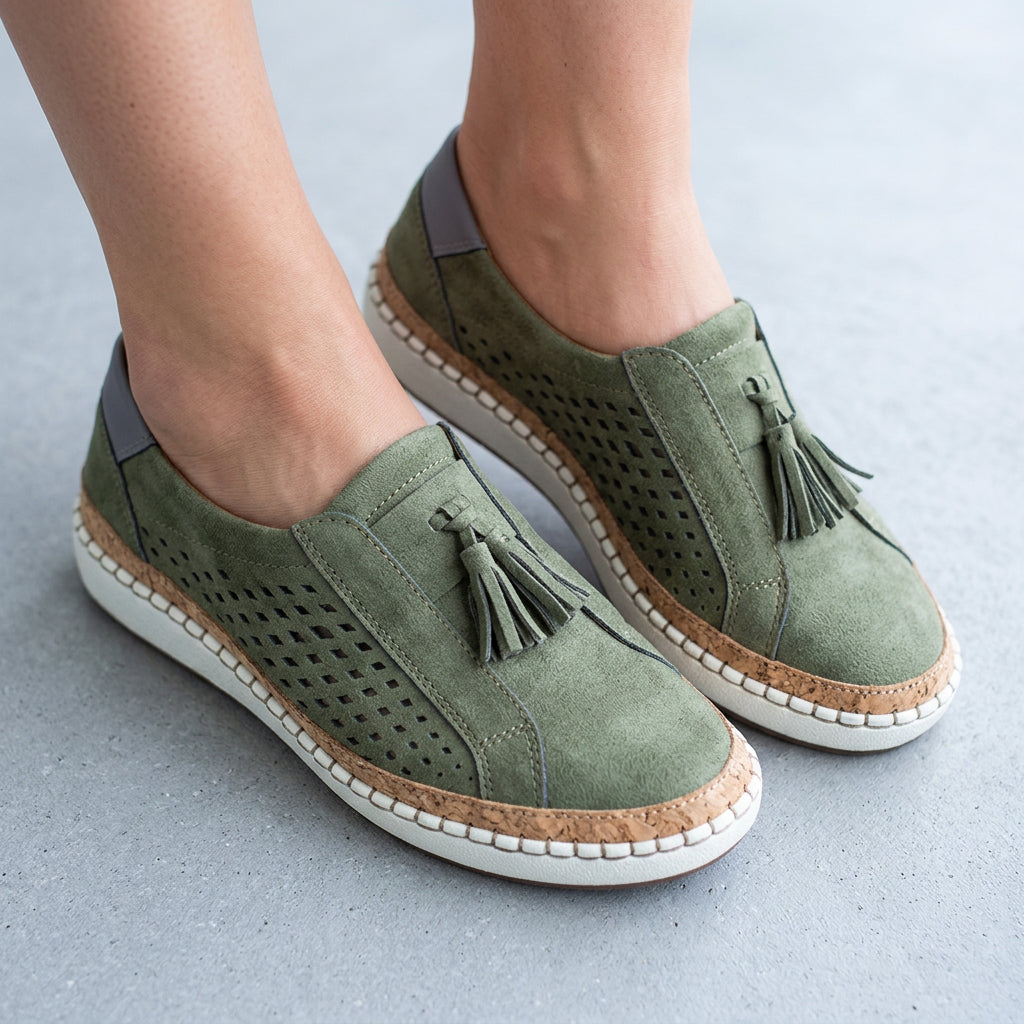 Women Slip On Loafers Tassel Casual