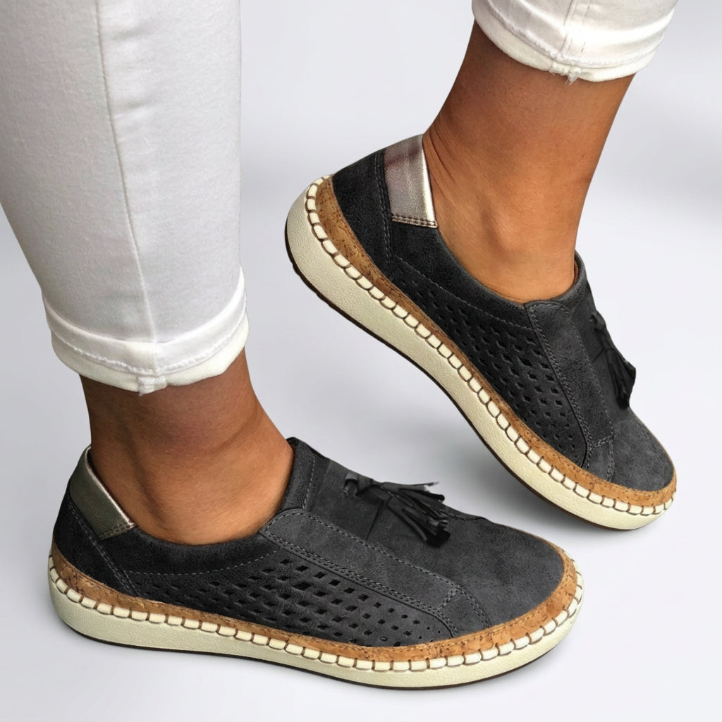 Women Slip On Loafers Tassel Casual