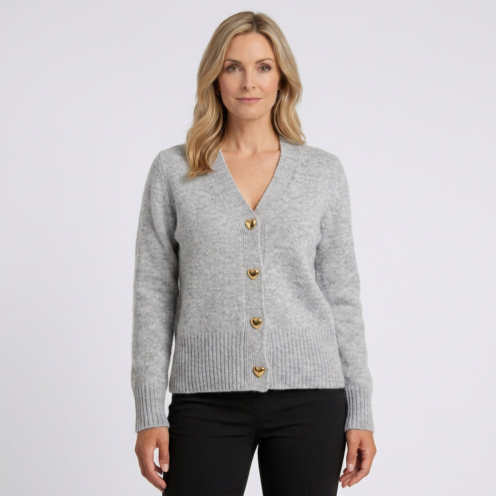 Women V Neck Knit Cardigan Long Sleeve Casual Everyday