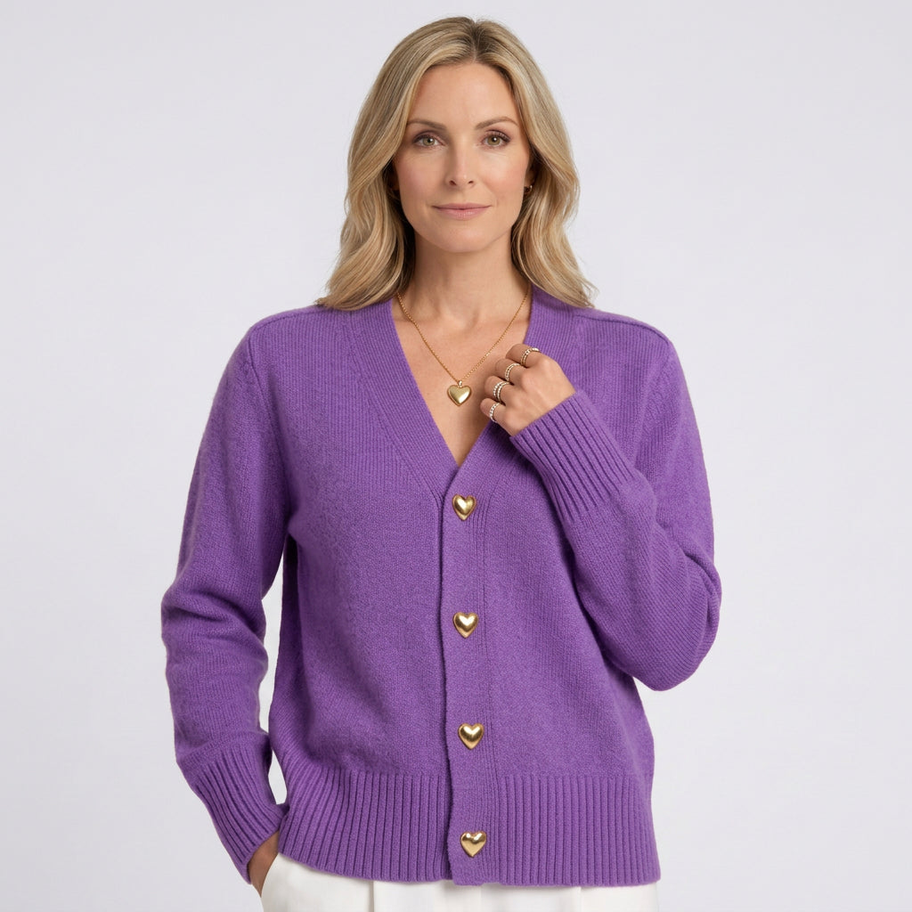 Women V Neck Knit Cardigan Long Sleeve Casual Everyday
